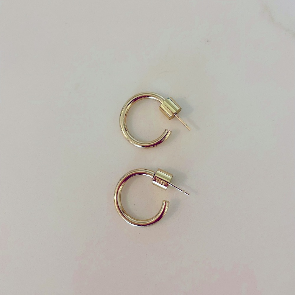 Jennifer Fisher - Thread Huggies - 10K Yellow Gold Plated Brass